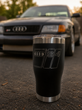 Classic Audi S4 emblem engraved on 20oz tumbler